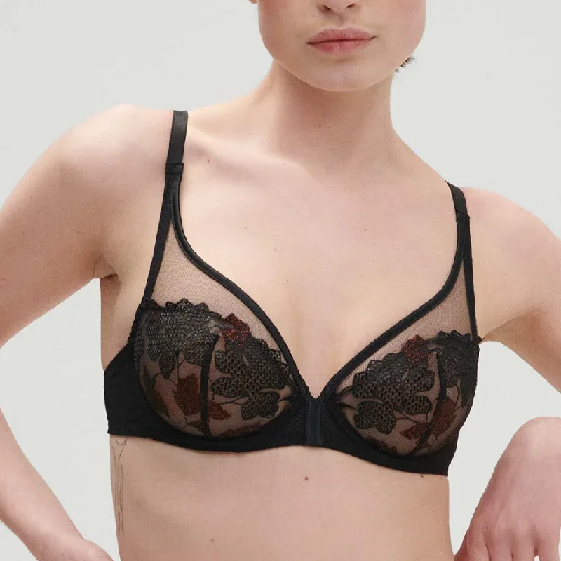 Dahlia Full Cup Plunge Bra Copper