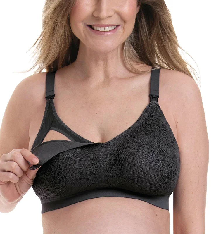 Anita Essential Lace Lightly Padded NURSING Bralette (5057)- Anthracite