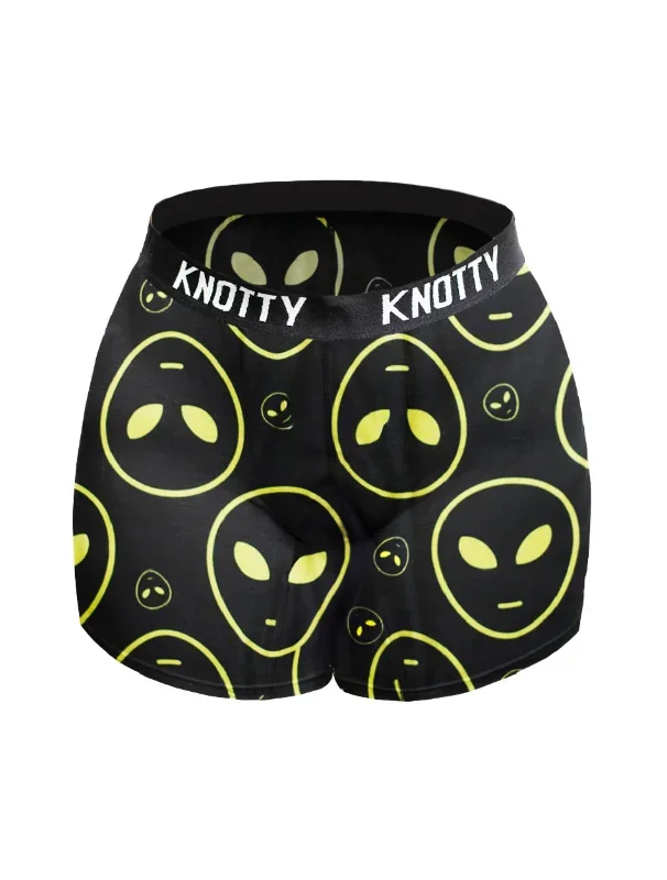 Black & Green Aliens Boxer