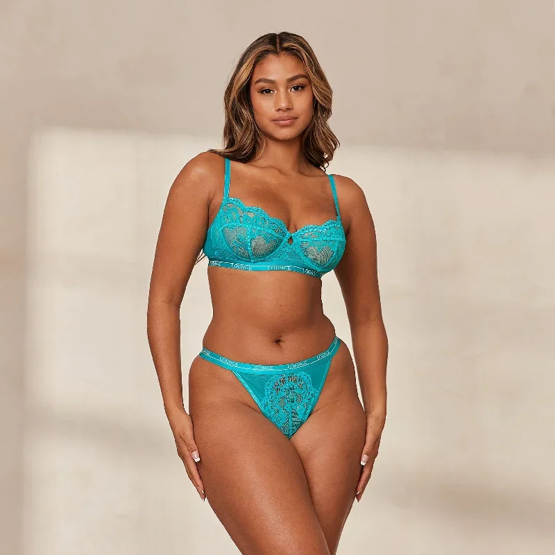 Blossom Balcony Bra  - Teal