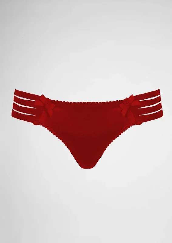 bordelle-adjustable-webbed-thong-red