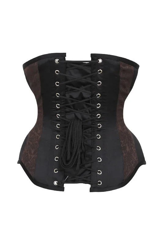 brown-and-black-underbust-steampunk-corset-with-steel-busk-and-swing-hook