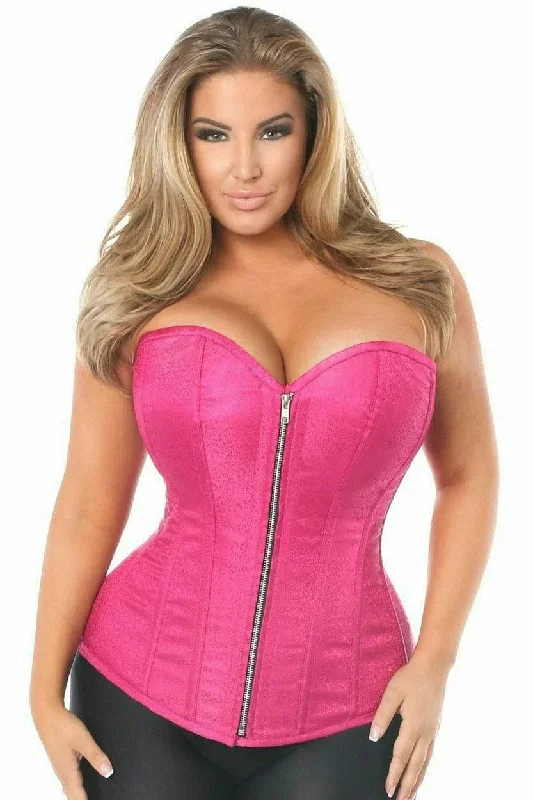 deluxe-fuchsia-brocade-steel-boned-corset