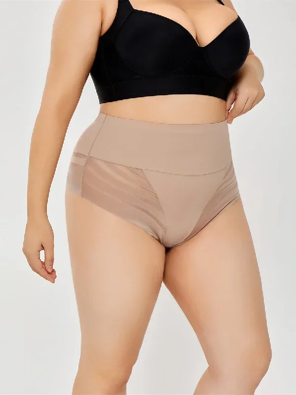 flatter-your-figure-with-tummy-control-panties-90-nylon-10-spandex-apricot-black-all-season