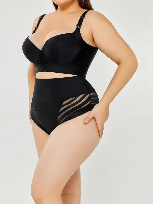 flatter-your-figure-with-tummy-control-panties-90-nylon-10-spandex-apricot-black-all-season