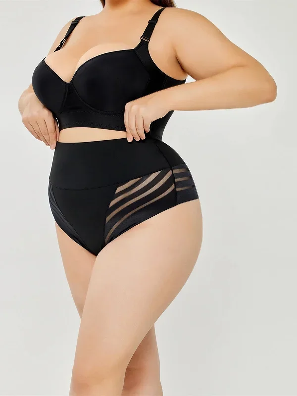 flatter-your-figure-with-tummy-control-panties-90-nylon-10-spandex-apricot-black-all-season