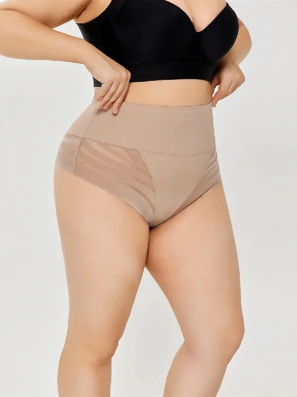 flatter-your-figure-with-tummy-control-panties-90-nylon-10-spandex-apricot-black-all-season