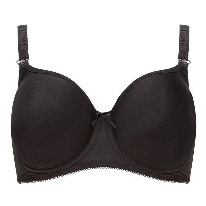 Pure Black Nursing Bra - Freya