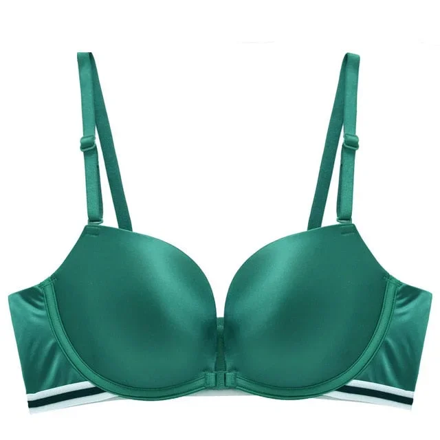 front-closure-wire-free-seamless-bra-push-up-stripe