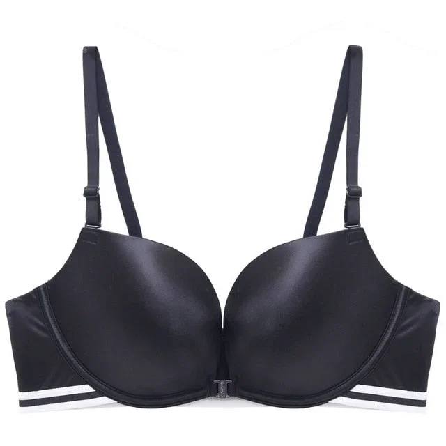 front-closure-wire-free-seamless-bra-push-up-stripe