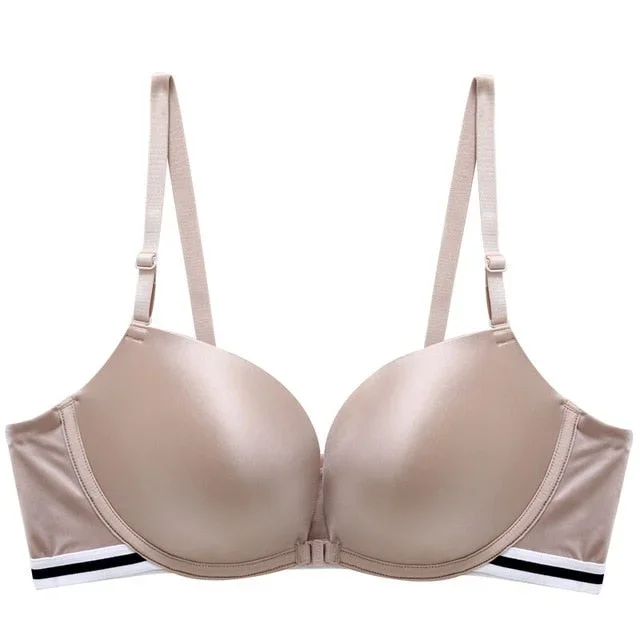 front-closure-wire-free-seamless-bra-push-up-stripe