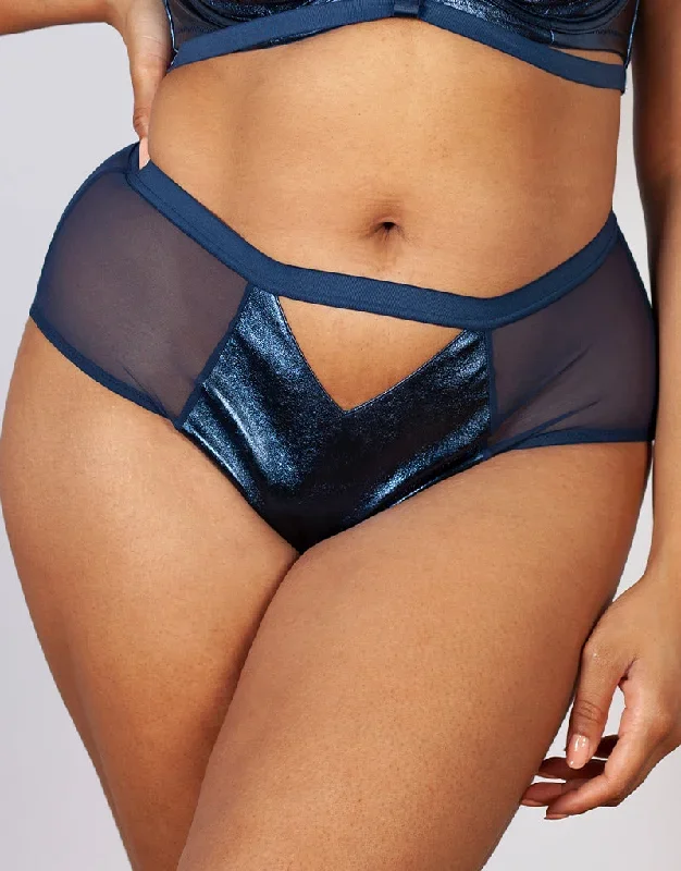 Gabi Fresh Kayla High Waist Brief Metallic Midnight Blue