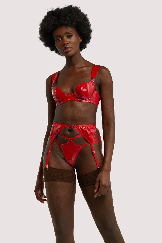 hustler-maxine-red-pvc-strap-and-ring-detail-thong