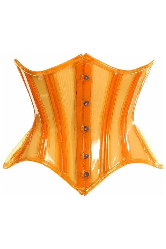 Lavish Orange Clear Curvy Underbust Waist Cincher Corset