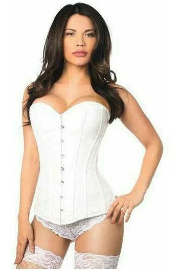 Lavish White Brocade Corset