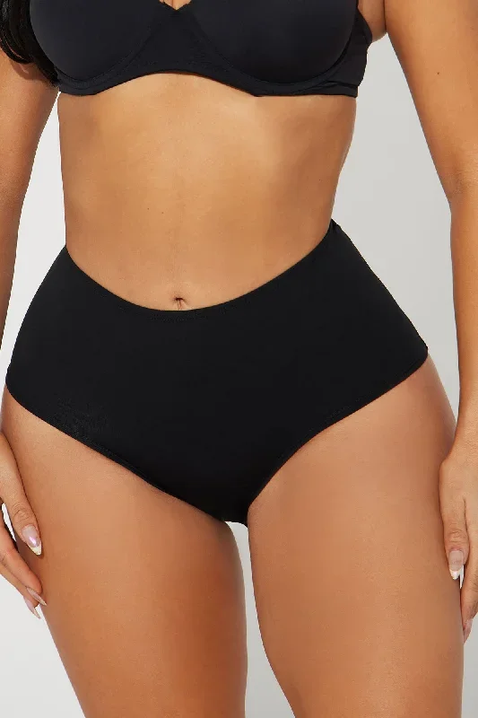 Nova Cotton Boyshort Panty - Black