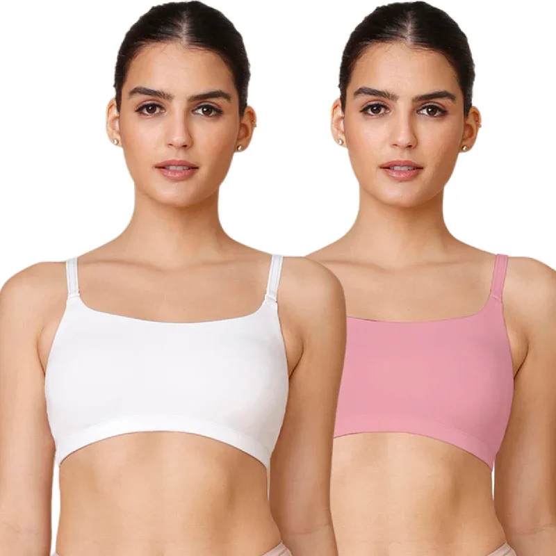 Nykd by Nykaa Easy Breezy Slip on Bra PO2 NYB165 Blush and White