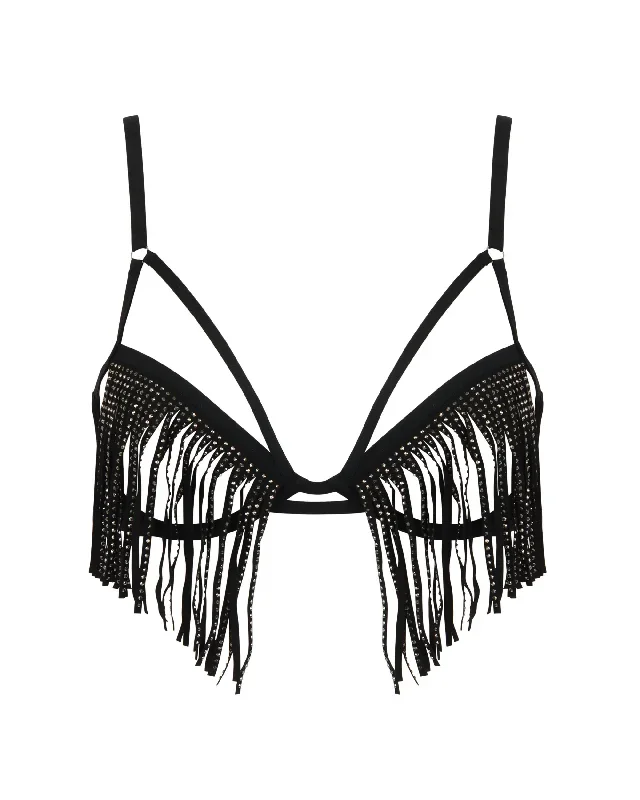 open-cup-fringe-bra-black