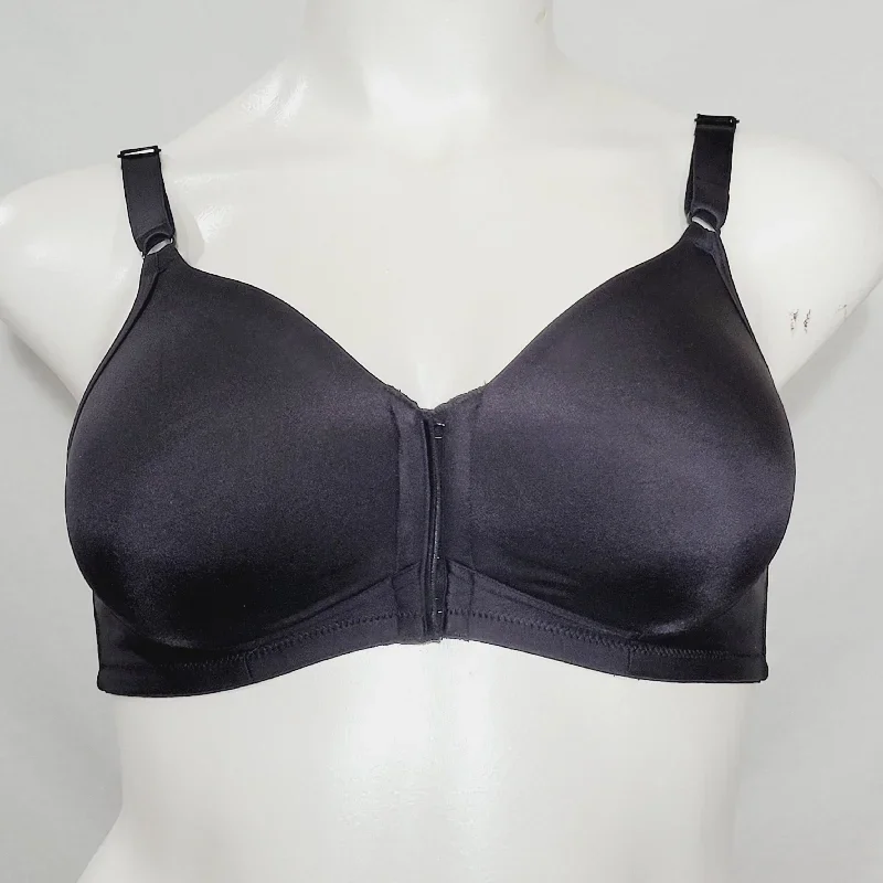 Playtex Secrets 4930 Sensationally Sleek Wire Free Front Closure Bra 38B Black