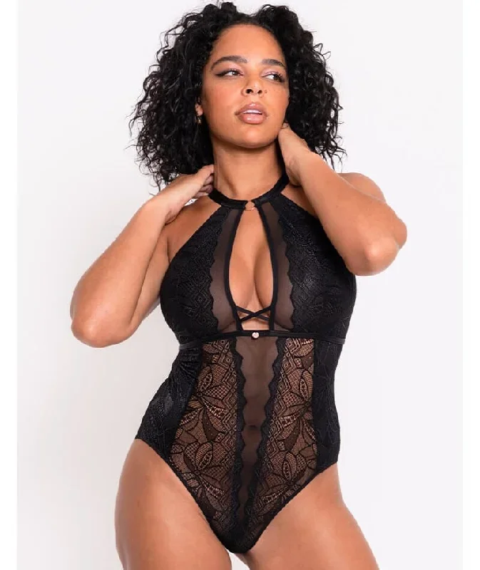 Scantilly Opulence Stretch Lace Bodysuit - Black