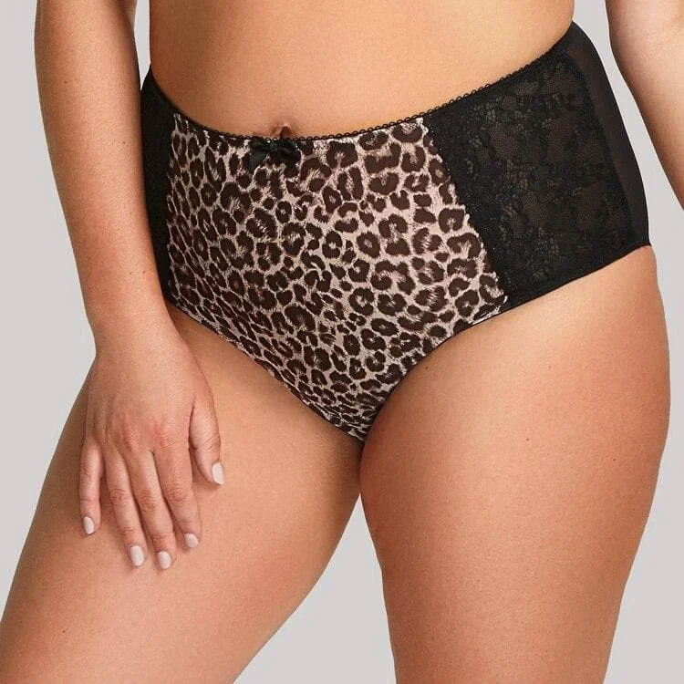 Sculptresse Chi Chi High Waist Brief - Leopard Print