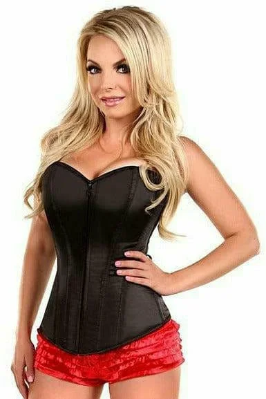 Sexy Black Sweetheart Front Zipper Corset