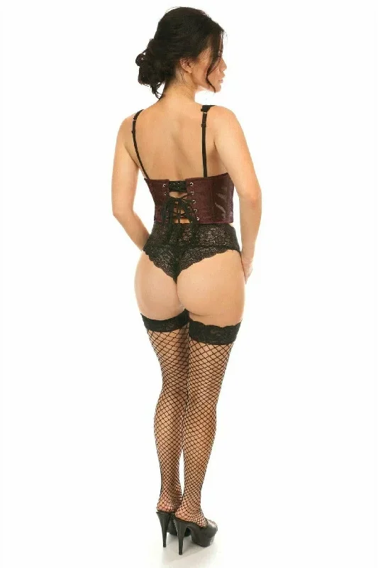 sexy-dark-brown-brocade-open-cup-waist-cincher