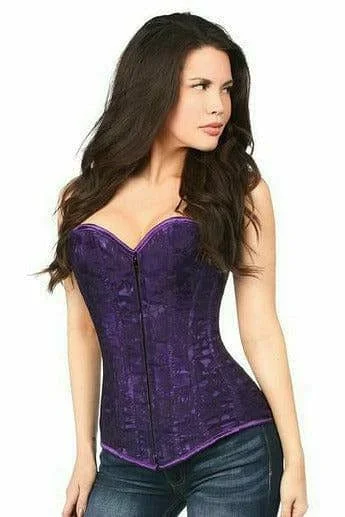 sexy-dark-purple-lace-overbust-corset-with-zipper