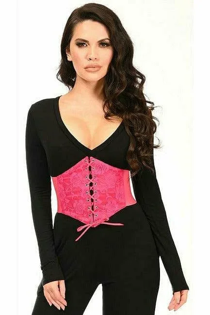 Sexy Fuchsia Lace Corset Belt Cincher