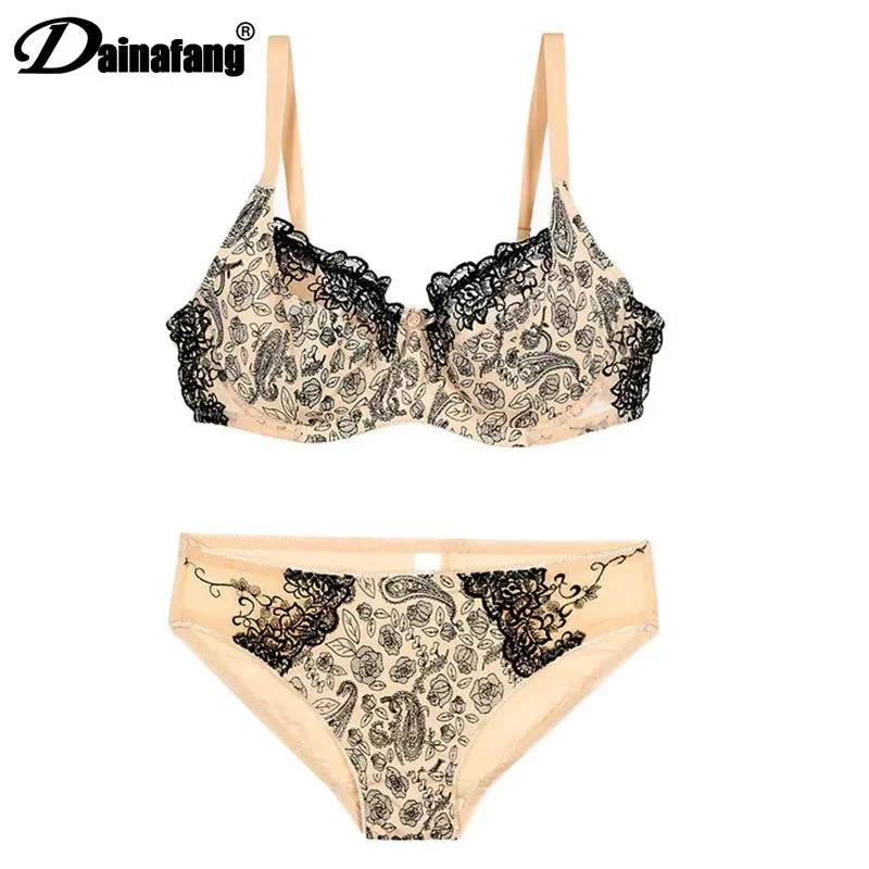 sexy-lace-lingerie-print-bow-decorative-push-up-bras-sets-de-cup-high-quality-cotton-back-closure-strappy-underwear