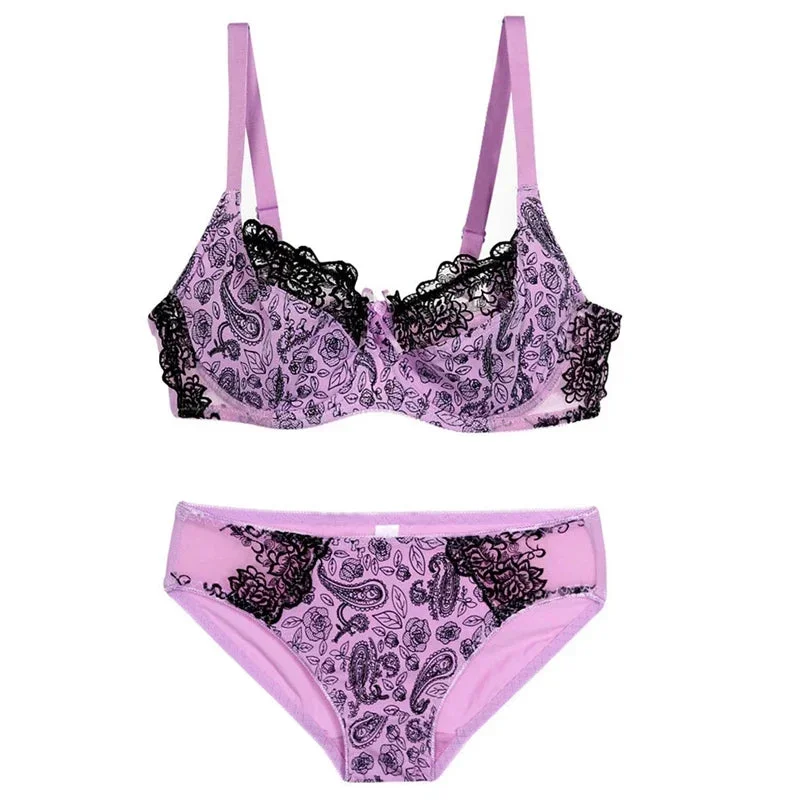 sexy-lace-lingerie-print-bow-decorative-push-up-bras-sets-de-cup-high-quality-cotton-back-closure-strappy-underwear