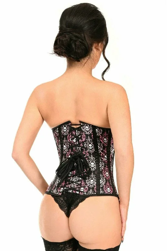 sexy-skull-print-underwire-open-cup-underbust-corset