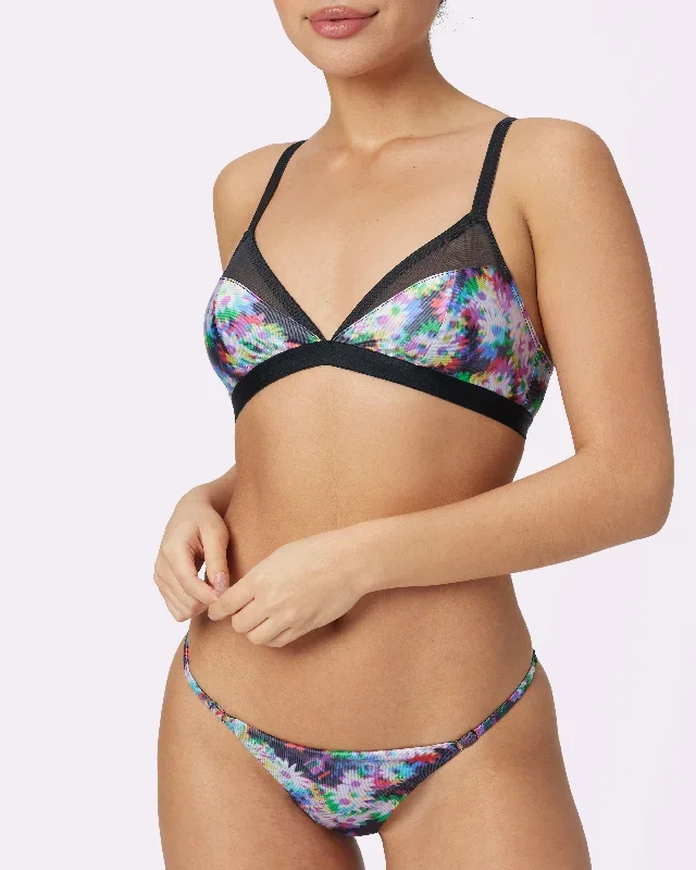 Sheer Radiance Triangle Bralette | Glow Satin (Technobloom)