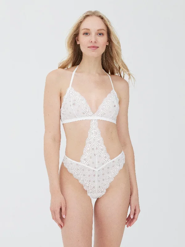 Smitten Eyelet Lace Teddy