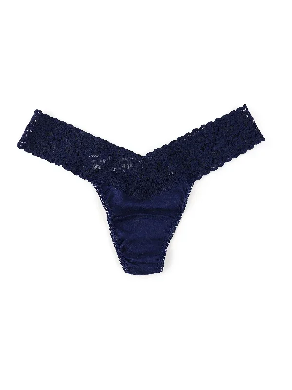 Supima Cotton Low Rise Thong Navy