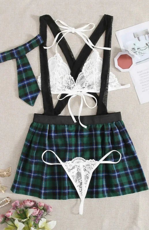 womens-sexy-plaid-babydoll-skirt-with-matching-bra-thong-and-neck-tie