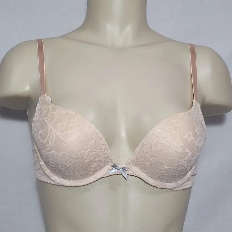 Xhilaration Lace Push-Up T-Shirt Underwire Bra 32A Feather Peach NWT